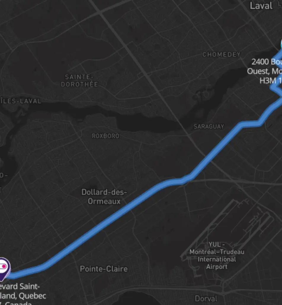 MigiHub interpreter sign language management, a map of a city montreal